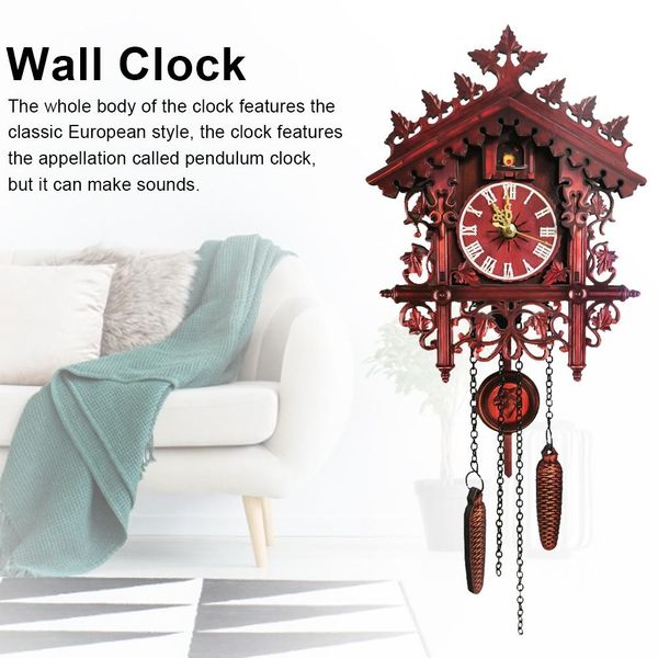 

cuckoo clock black forest wooden crafts hand carved wall clock roman numeral cuckoo clock retro home decor gift ornament