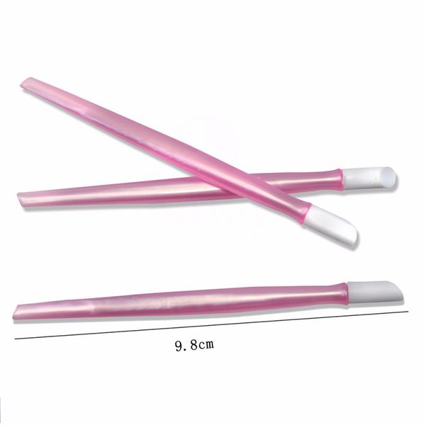 

cuticle pusher 2017 new 3pcs/lot 9.8cm soft cuticle pusher plastic rubber rondom colors nail tools sanc370