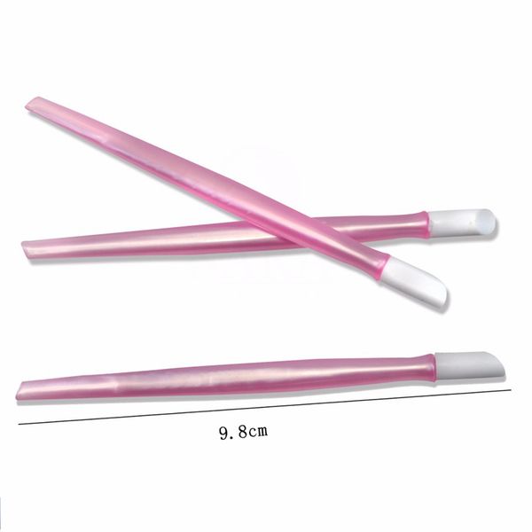 

cuticle pusher 2017 New 3pcs/lot 9.8Cm soft Cuticle Pusher Plastic Rubber Rondom Colors High Quality Nail Tools SANC370