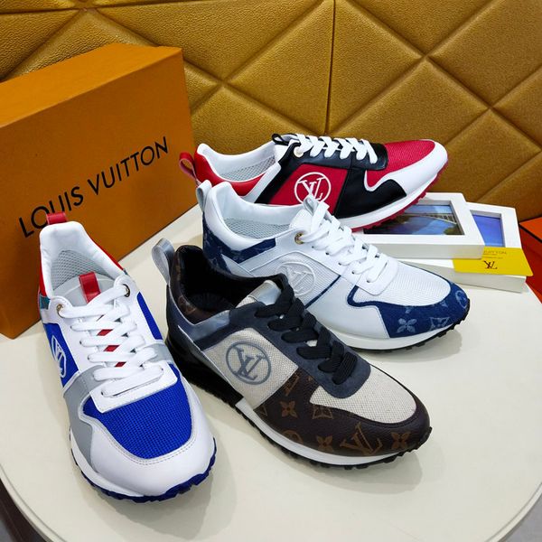 

2020 colorful genuine leather run away men sneakers low c casual shoes running shoes men designers shoes sports rivoli sneakers trainers, Black