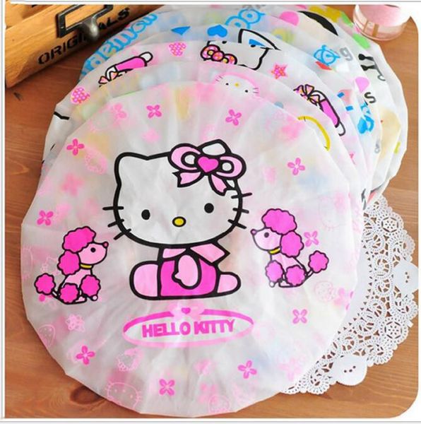 

new design random style cute shower bathing cap hat shower caps hair cap bath plastic shower cap bathing children casquette bain