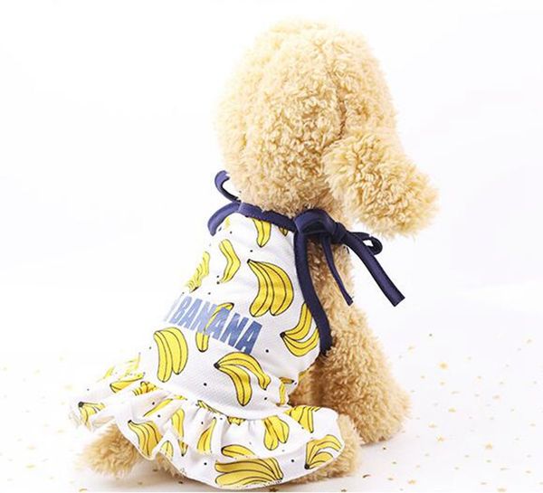 

pet dog clothing fruit printing puppy dress skirt pet dog t shirts cat dog costume banana strawberry pineapple pattern forschnauzer lqpyw923