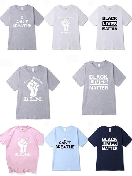 

я не могу дышать! роскошные мужские дизайнер футболка письмо печати шею с коротким рукавом 3d печать белый мода мужчины женщины высокого кач, White;black