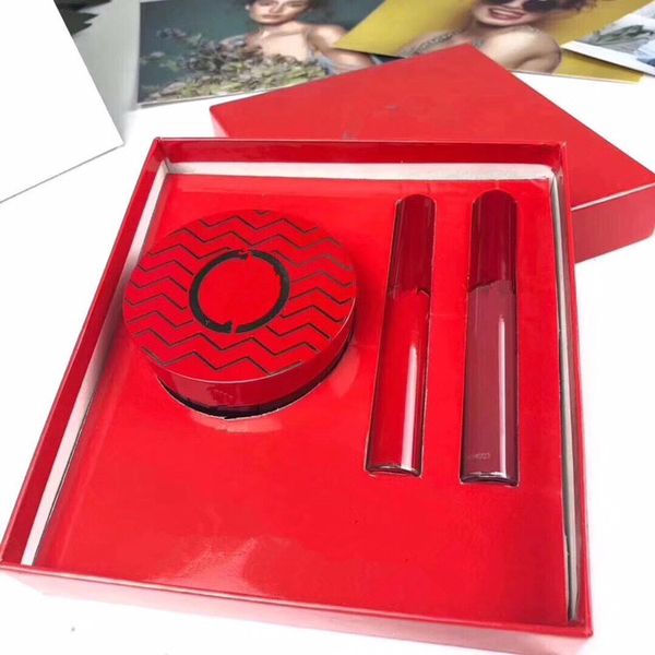 

Brand 3in1 makeup et lip eye co metic lip rouge loo e powder ma cara matte lip tick dhl free