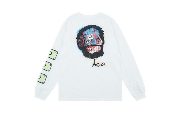 

new brand fashion luxury designer mens t shirts awge long sleeve t shirt men women agawge tees 19ss fast shipping, White;black