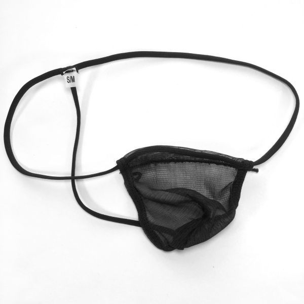 Mens Micro G-String Thong G3457 minúsculo Contoured Pouch cobertura limite pequena bolsa Underwear See Thru malha de poliéster