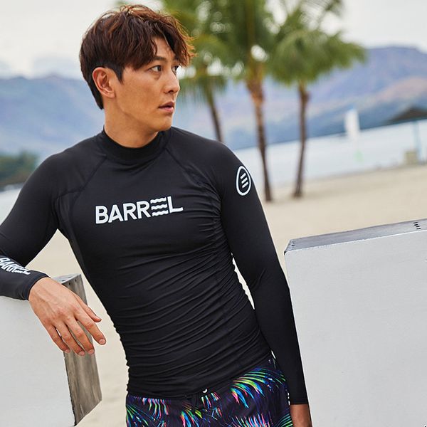 

long sleeve swimsuit for women rash guard surfing clothes bathing suit windsurf men drying three piece patchwork polyester