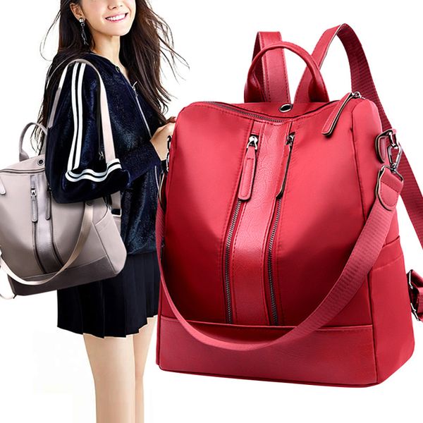 

backpack with headphone plug solid color multipurpose college style simple and generous lady backpack /by