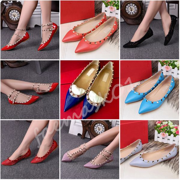 

with box designer pointed toe studs high heels patent leather rivets sandals women shoes valentine high heel shoes