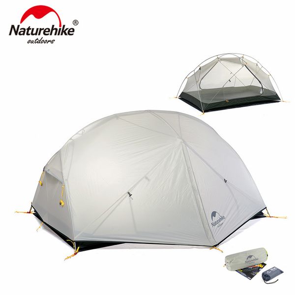 

naturehike ultralight outdoor waterproof nylon 3 season 2 person mongar camping tent hiking tent beach backpacking
