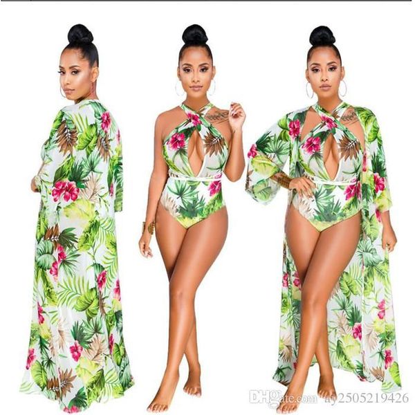 

blouse bikini female swimsuit blouse beach swimsuit beachwear polyester swimwear floral print beach skirt long coat robes, White;black