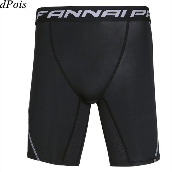 

stretchy breathable running shorts men gym shorts cool streamlined compression crossfit sport tights workout short pants, Black;blue