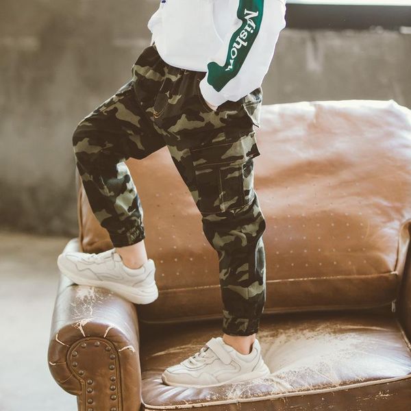 

boys pants casual pants children's camouflage pants large children's workwear trousers, Blue