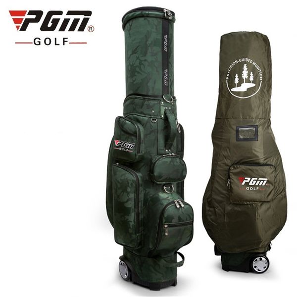 

pgm portable trolley standard ball bag retractable airbag multi-functional sport golf travel cart bag with rain cover d0481