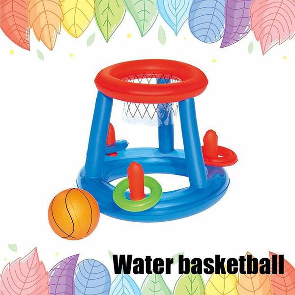 

inflatable floating basketball hoop ring toss game swimming pool toys childrens baby boys giant water play sports equipment