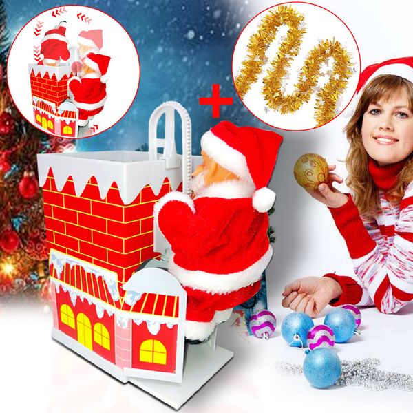 

christmas decorations home climbing chimney santa claus christmas figurine ornament family party g new year gifts