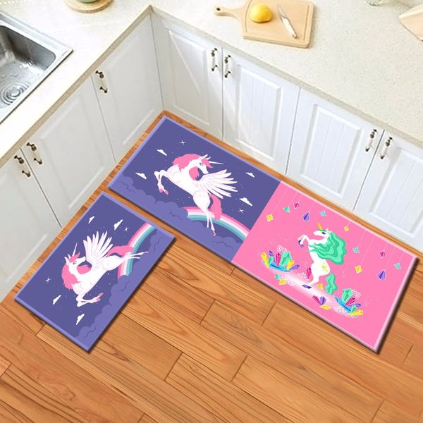 

kids cartoon unicorn area rugs and crystal velvet carpets for baby home living room anime bedroom study kitchen door floor mats