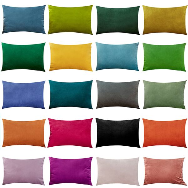

canirica cushion with core velvet lumber pillow home sofa pillow for bedroom decoration rectangular chair seat cushions 30x50cm