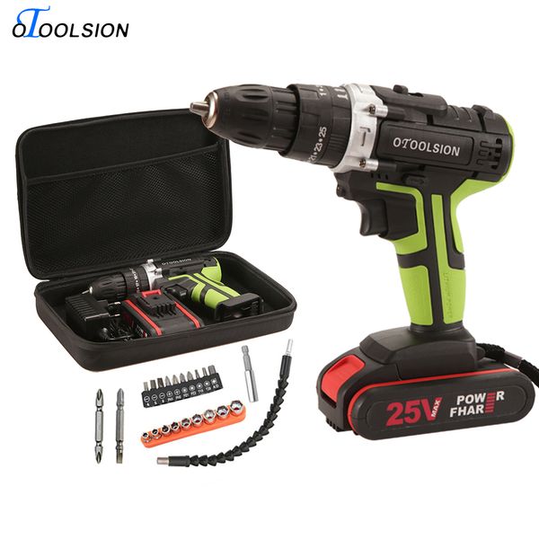

impact electric screwdriver 25v lithium battery electric hammer drill drill impact screwdriver power tools for home diy