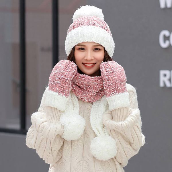 

hat и шарф set мода hat и шарф для девочек зимние аксессуары женщины это tocas e gorros feminino inverno, Blue;gray