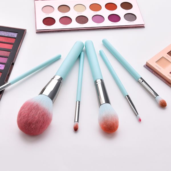 12 teile/los make-up pinsel farbe make-up-tool set hellblau make-up-tool