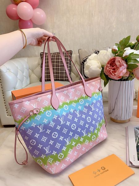 

summer gradient brand designer handbag monogrram ladies totes designer shoulder bags ladys wallet never v full luxury handbags womens purses
