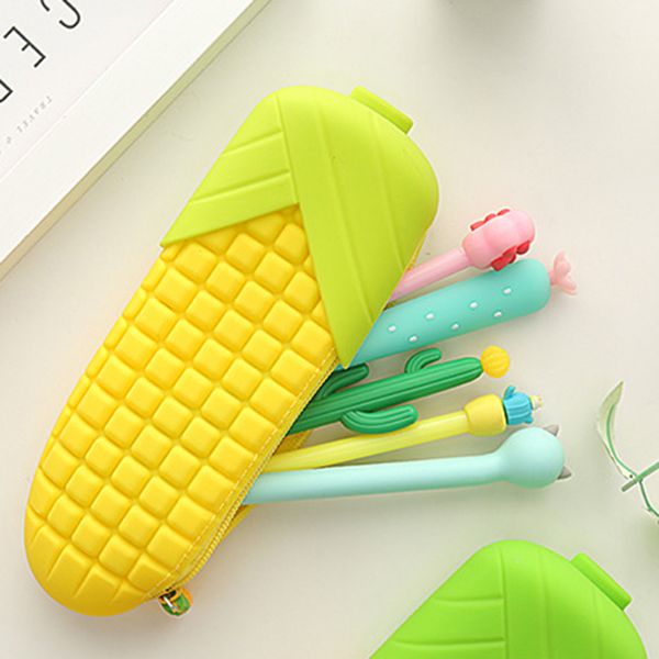 

aubergine bean pen in the shape of a pen silicone student bag pencil bag primary school and medium case for writing utensils