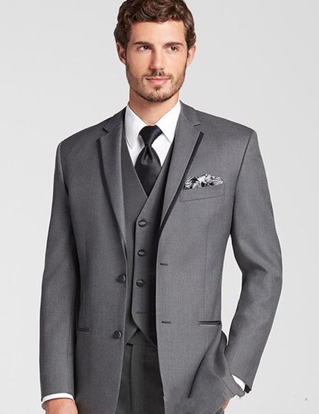 

новый slim fit серый мужские костюмы свадьба жених смокинги вечерняя одежда 3 шт. (jacekt+брюки+жилет) жених костюмы лучший человек блейзер, Black;gray