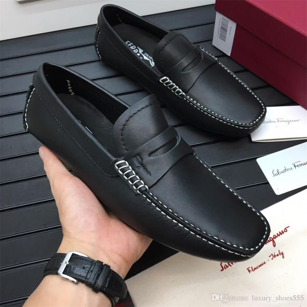 

2020 latest black leather casual shoes men's casual shoes fashion trend comfortable shoe size 39-44 type 39745400600ab