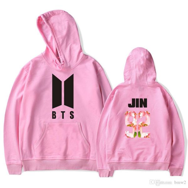 

bts kpop moletom women hoodies sweatshirt casual female fans k-pop winter harajuku hoodies women popular bangtan hip hop clothes, Black