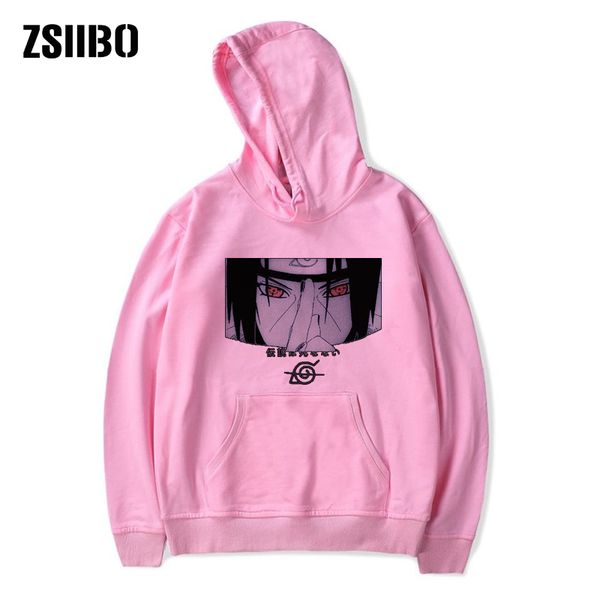 

толстовки мужской harajuku японского аниме учиха итачи напечатанной мужская толстовка мужской streetwear вскользь фуфайки пальто, Black