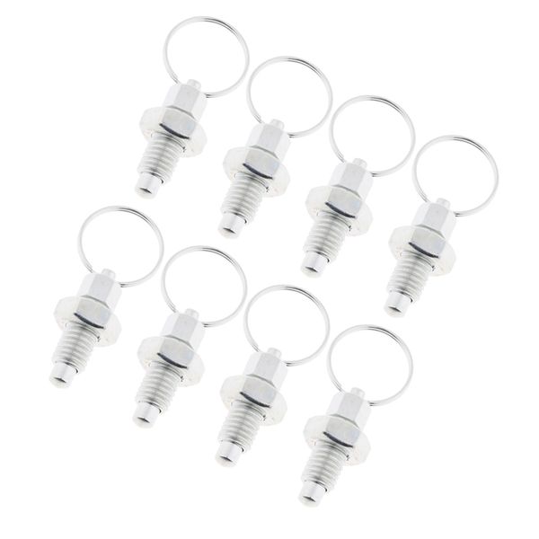 

8pcs stainless steel non lock-out indexing plunger with pull ring m8