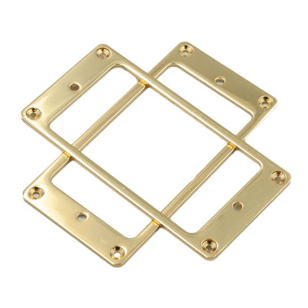 

set of 2 humbucker pickup ring mounting frame flat bottom for electric guitar pickup, golden