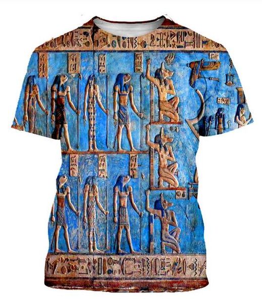

new fashion mens/womans ancient egyptian pharaoh shirt summer style funny 3d print casual t-shirt plus size aa026, White;black