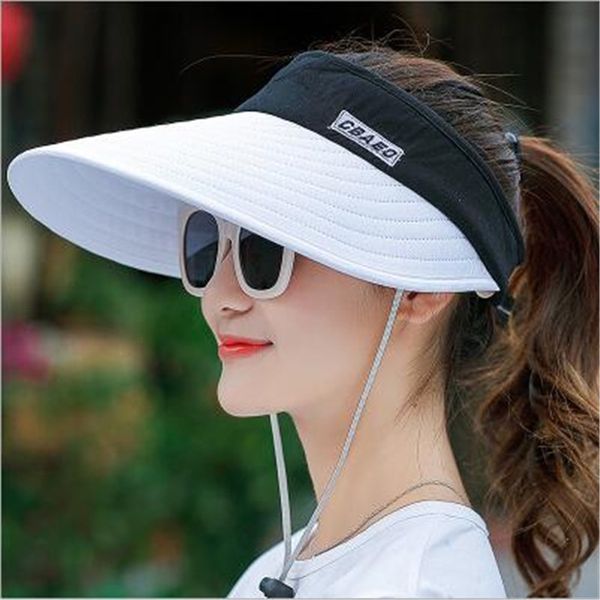 

женщины лето шлемов sun pearl packable солнцезащитный козырек hat с большими головами широкий брим бич hat защита от ультрафиолетовых лучей, Blue;gray