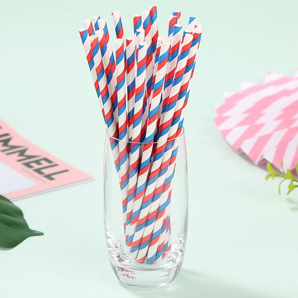 

25pcs disposable drinking straws cocktail paper drink straw tableware home bar wedding children birthday party decorations