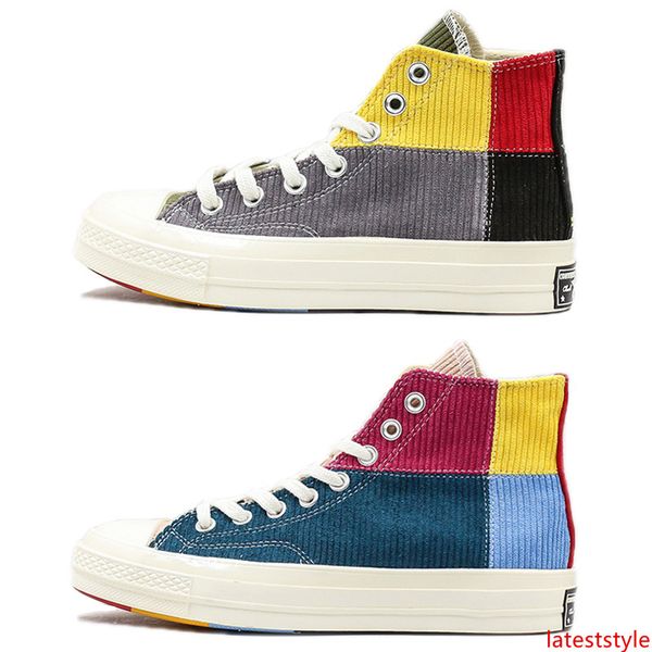 

2020 convas spring stitching colours casual shoes high fashion platform canvas sports shoes designer shoe men women leisure sneaker with