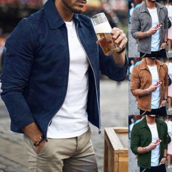 

мужская мода замша куртка slim fit байкер мотоциклов пальто куртки и пиджаки, Black;brown