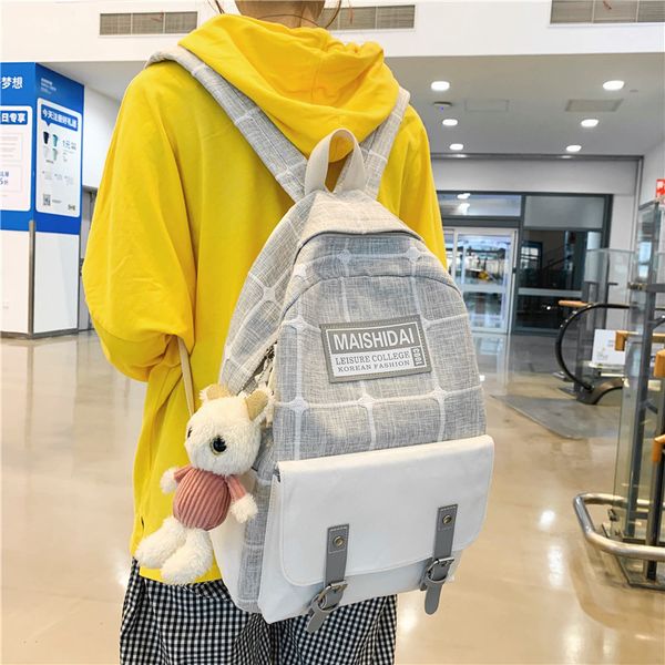 

women's backpack, schoolbag, south korean student, large capacity backpack, 2020 new cute girl backpack