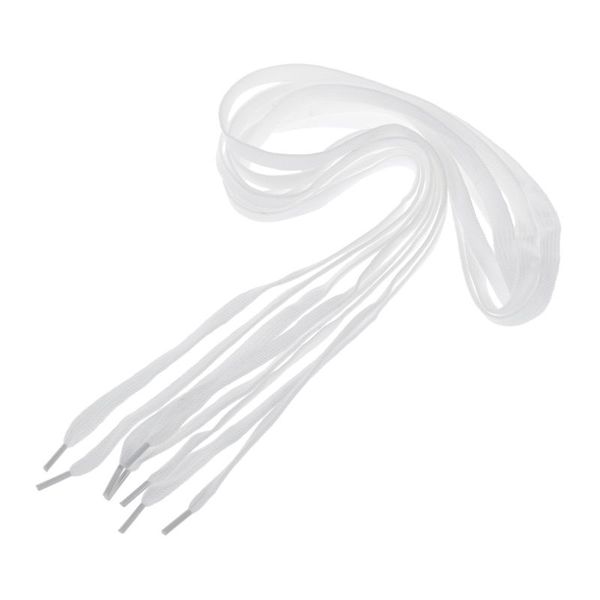 

white flat shoelaces sneaker shoes strings 2 pairs, Black