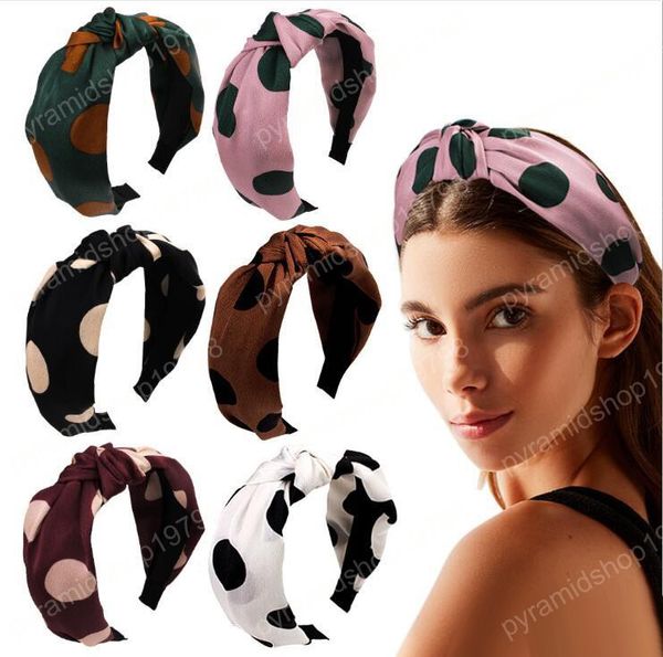 Girls Polka Dot Bow Headband Hairband Knot Hair Band Headband