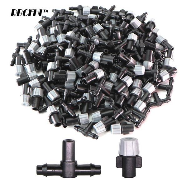 

rbcfhi 20pcs adjustable garden drip irrigation misting nozzles dripper watering sprayer atomizing sprinkler 4/7mm tee connector