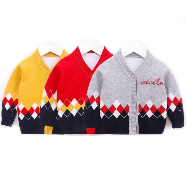 

дети осень зима малышей свитера детские мальчиков мультфильм печати кнопка свитер повседневная длинные рукава круглый воротник сладкие tops, Blue