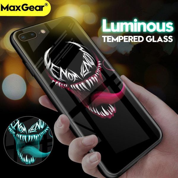 

бэтмен супермен luminous закаленное стекло чехол для iphone 7 8 6 6s plus 11pro max хг venom iron man hard cover смешайте yy