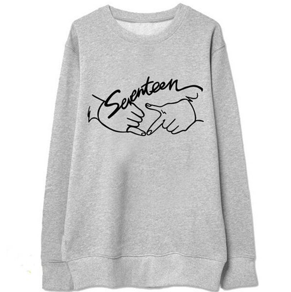 

chamsgend women's fashion solid color printing long-sleeved hatless sweater loose casual o-neck sweatshirt training sportswear, White;black