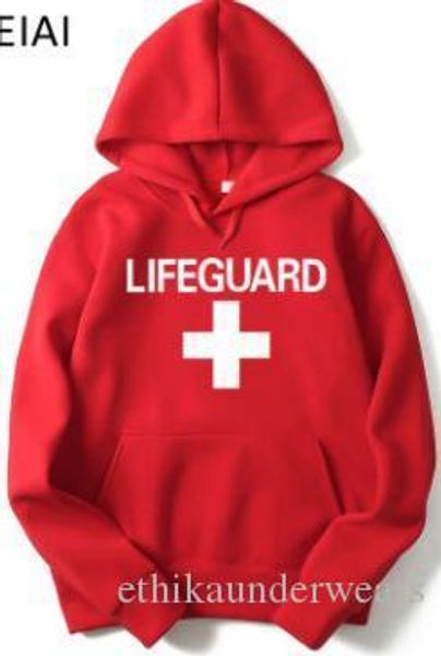 

lifeguard mens hoodies spring new hooded long sleeved casual sweatshirts, Black