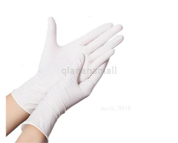

lot blue 20 high elasticity 100pcs latex gloves disposable gloves for sgs food grade allergy work safety gloves