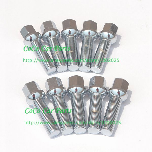 

10pcs m14x1.5 ball seat lug bolts shank length 28mm/35mm/40mm/45mm/50mm/55mm/60mm shank fits