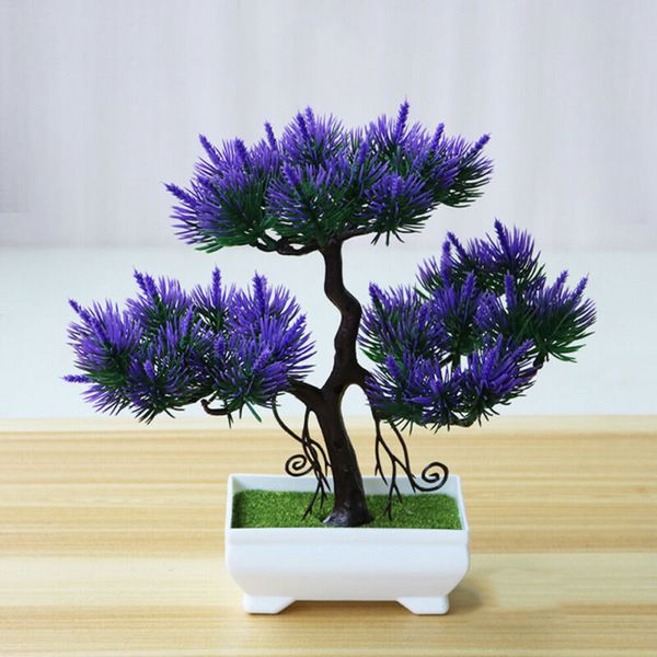 

artificial bonsai simulation potted plant mini pines tree home office decors