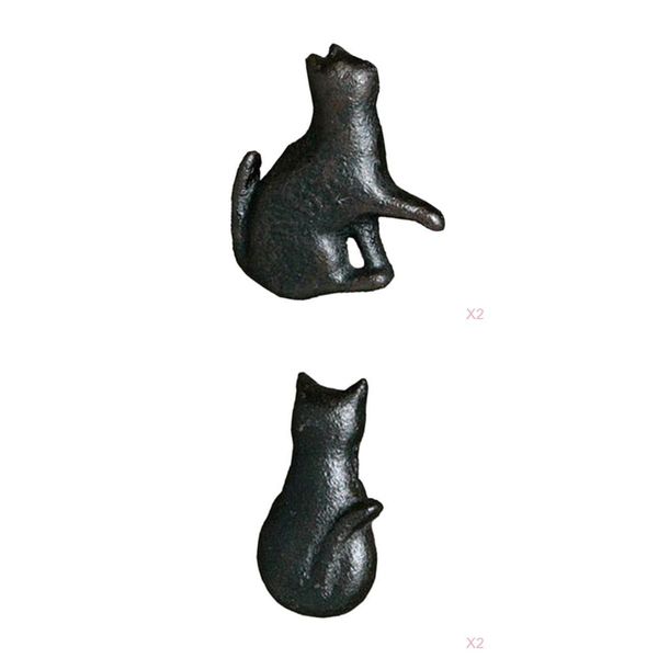 

4шт мультфильм железный детская мебель ручка ручка cat shaped мебель вытягивает d + c